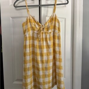 Reformation Yellow and White Checkered sundress / Size 2